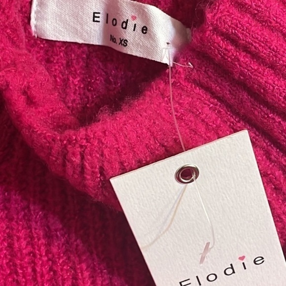 Eloide cropped women’s sweater pink long sleeve NWT SZ XS - Picture 2 of 8